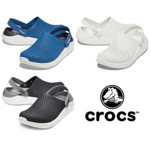 남여공용 라이트라이드 클로그 / 블랙 화이트 블루 / Crocs LiteRide Clog 204592