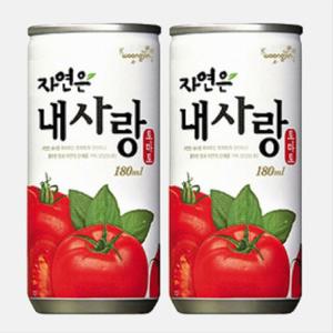 [웅진] 자연은내사랑토마토180ml 토마토알로에 음료수 캔음료