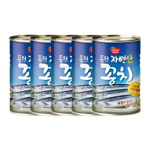 동원 자연산 꽁치 통조림 400g 5개