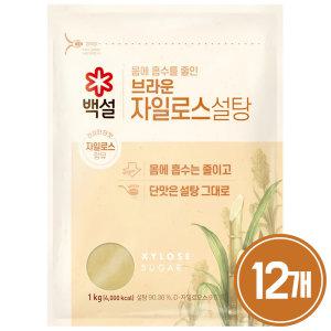 백설 브라운 자일로스 설탕 1kg x 12개