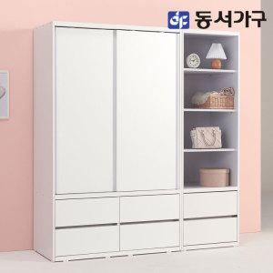 솔트 1800 슬라이딩 서랍 옷장+서랍선반장 mcr120