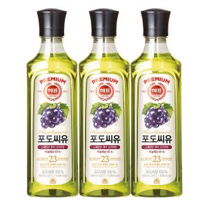 사조 해표 포도씨유 500ml 3개