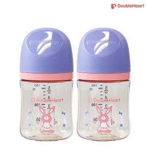 더블하트 모유실감 3세대 PPSU 젖병 160ml 노꼭지 트윈팩 - 놀러올래빗