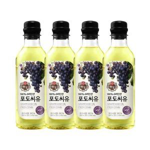 백설 포도씨유 500ml x 4개