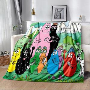 Yyelv Les Barbapapa Family Anime Cartoon Blanketsoft Throw Blanket For Home Bedroom Bed Sofa Picnic