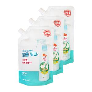 엘지 온더바디 코튼풋 발을 씻자 풋샴푸 자몽민트향 500ml 3개 발씻기 발냄새