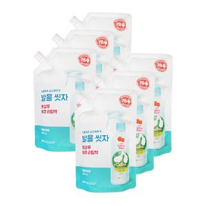 엘지 온더바디 코튼풋 발을 씻자 풋샴푸 자몽민트향 500ml 6개 발씻기 발냄새