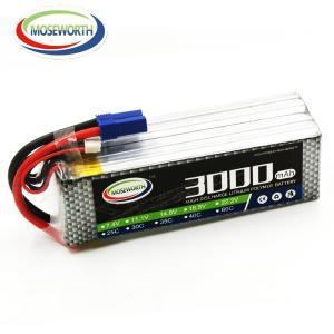 RC 비행기용 쿼드로터 LiPo 배터리 6S 22.2V 3000mAh 30C 드론 자동차 보트 트럭용 리튬