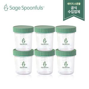 [세이지스푼풀]NEW 유리 180ml 3P 2개세트/유리 이유식용기/이유식식기/이유식