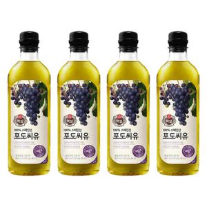 CJ 백설 포도씨유 900ml x 4개