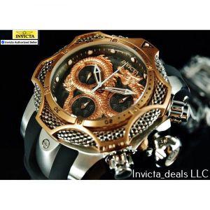 Invicta Mens 52mm Venom Subaqua DRAGON SWISS Chronograph Black/Rose Dial Watch 854334