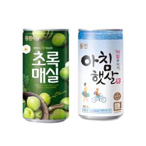 웅진 초록매실 180ml 30캔 + 웅진 아침햇살 180ml 30캔, 총 60캔