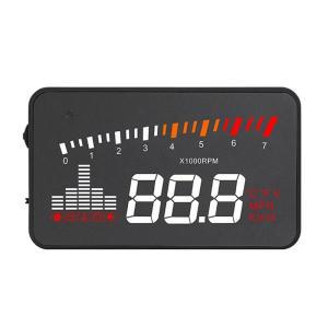 자동차 HUD OBD II 헤드업 디스플레이 과속 경고 시스템 프로젝터 앞 유리 자동 전자 전압 알람 X5