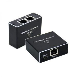 랜선분배기 인터넷 랜 분배기 네트워크 스위치 연결 기가비트 RJ45 Splitter 1-2 출력 1000mbps 2포트 1GB