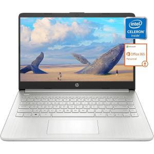 HP 학생 비즈니스용 14 노트북 스트림 인텔 쿼드 코어 N4120 16GB RAM 384GB 스토리지128GB eMMC256GB 마이