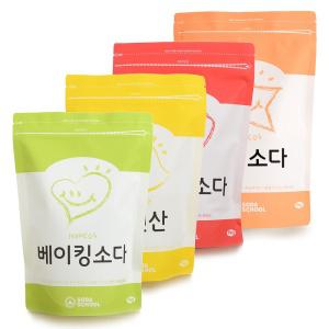 생활세제 4종세트 베이킹소다 구연산 과탄산소다 탄산소다 각 1kg