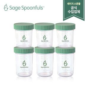 [세이지스푼풀]이유식용기 2종(NEW 유리 180ml 3P+NEW 유리 240ml 3P)/유리 이유식