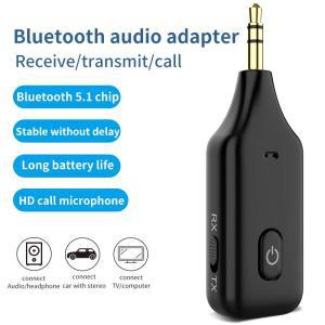 2IN 1 Bluetooth 5.1 수신기 송신기 3.5mm AUX Hardsfree 오디오 어댑터 차량용 TV 헤드폰 용