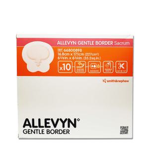 Allevyn 알레빈 젠틀보더 세이크럼 17.1cmx16.8cm 10매 엉덩이 욕창 수술 상처 폼드레싱 대형