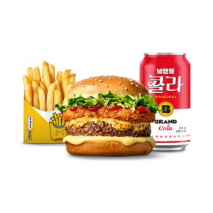 (노브랜드버거) 메가바이트 버거세트