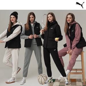 [PUMA]  패딩베스트 트레이닝 셋업 여성 3종세트 4컬러 택일 B