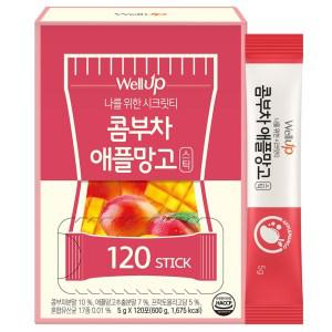 로엘 티타임 TEA 웰업 콤부차 애플망고맛 분말스틱 120포 5g 120개입 1개