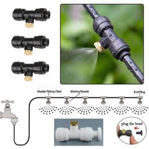 미스트 안개 노즐 키트, 파티오 스프레이, 수냉 시스템, 야외 정원용, 10 세트