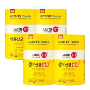 종근당건강 락토핏 5X 생유산균 골드 2g 50포 4통