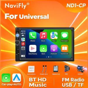 NaviFly 7 인치 터치 스크린 자동차 라디오 멀티미디어 플레이어, 범용 2Din FM 파워 Aux 재생 SD USB HD