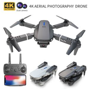 전문가용 미니 리모컨 드론 E88 4K HD 항공 카메라 WiFi FPV 접이식 쿼드콥터 RC 헬리콥터 장난감 선물