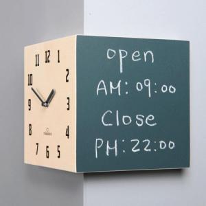 Blackboard Corner Clock인테리어시계 메모 벽시계 벽걸이 거실 양면 양면벽 칠판벽 소품