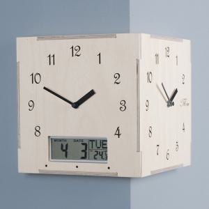 Calender Corner Clock인테리어시계 모서리 벽시계 벽걸이 코너 양면 양면벽 소품