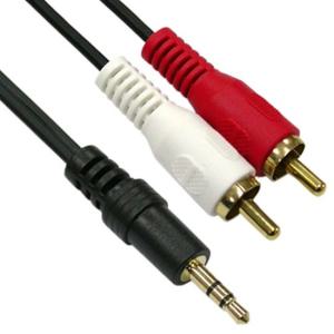 스테레오 3.5mm 2RCA AUX 오디오잭 앰프 우퍼 스피커 TV 연결선 케이블 음성출력