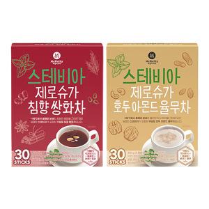 맥널티 스테비아 제로슈가 침향 쌍화차, 30개입, 1개 + 호두아몬드 율무차, 30개입, 1개