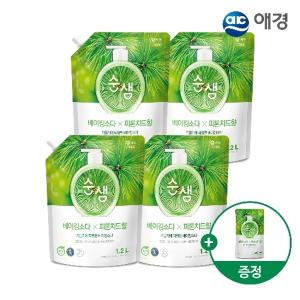 [애경] 순샘 주방세제 리필 1.2L X 4개+200ml 증정 (베이킹소다피톤치드/구연산자몽 택1)