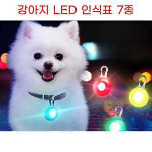 강아지 인식표 7종 이름표 LED 방울 고양이 가벼운 목줄 야광