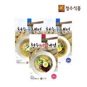 [NS홈쇼핑]청수 프리미엄 냉면 720g 3개(물냉면2+비빔냉면1, 물냉면3, 비빔냉면3)..[33350160]