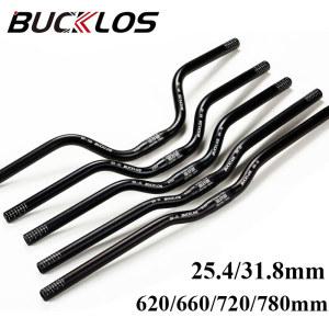 드롭바 BUCKLOS 산악 자전거 핸들바 라이저 바 알루미늄 합금 MTB 사이클링 부품 31.8mm 25.4mm 620mm 660mm 720mm 780mm