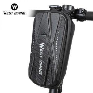 스쿠터 가방 WEST BIKING 방수 전기 프론트 백 대용량 하드 쉘 탑 튜브 도구 보관 사이클링 부품 파츠