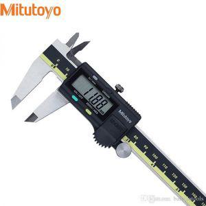 디지털 압력 게이지 Mitutoyo 6in 8in 12in LCD 버니어 캘리퍼스 150mm 200mm 300mm 전자 스텐레스 측정 도