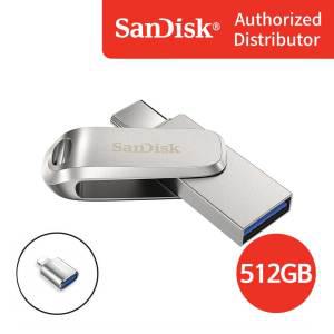 SanDisk Ultra Dual Luxe Type-C USB OTG 512GB / SDDDC4 + 8핀젠더