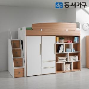 동서가구 디무트 수납형 계단 착장 옷장 2세트 어린이 학생 벙커침대 DF626517