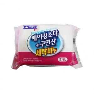 오륙도 베이킹소다+구연산 세탁비누 3개입-T 빨래비누 빨래 세탁 비누