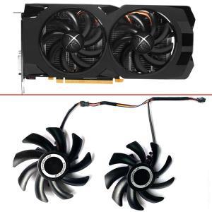 팬 냉각 4핀그래픽카드쿨러 XFX 560D 570 480 550 4G HIS 그래픽 비디오 카드용 4 핀 DIY 85mm 2 개