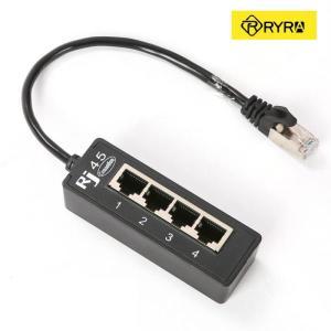 케이블 RYRA 4 1 RJ45 LAN 커넥터 이더넷 네트워크 분배기 어댑터 남성 포트 네트워킹 확장 액세서리