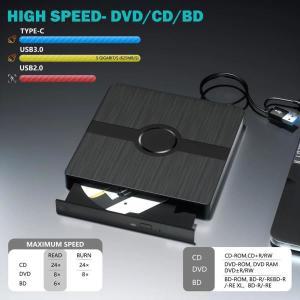 외장 블루레이 DVD 드라이브 USB 3.0 휴대용 3D BD-콤보 광학 CD 녹음기 버너 플레이어 리더 노트북 PC L6G