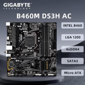 기가바이트 B460M DS3H AC 마더보드, LGA1200, i9-10900K i7-10700K i5-10400 CPU 지원, 인텔 B460 DDR4 26