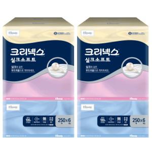 크리넥스 크리넥스 실크소프트 250매 X 3입 X 2팩 /곽티슈