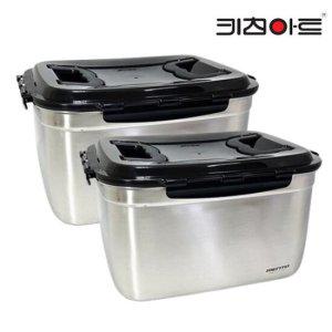 키친아트 멘토 스텐 김치통 12L-2개