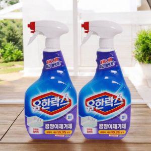 유한락스 곰팡이제거제 욕실 화장지 벽 타일 창틀 실리콘 뿌리는 스프레이 600ml 2개